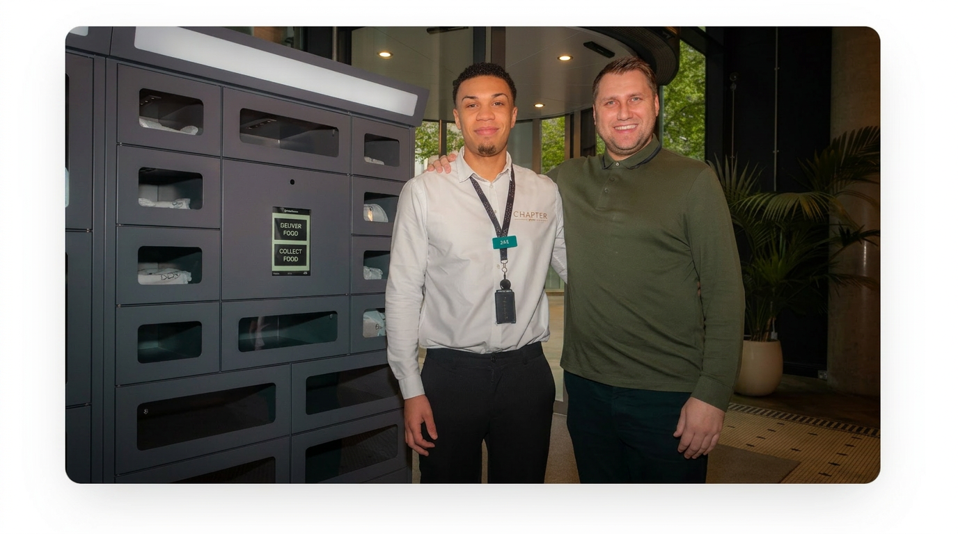 Foodie Locker installed at Chapter Spitalfields with property team