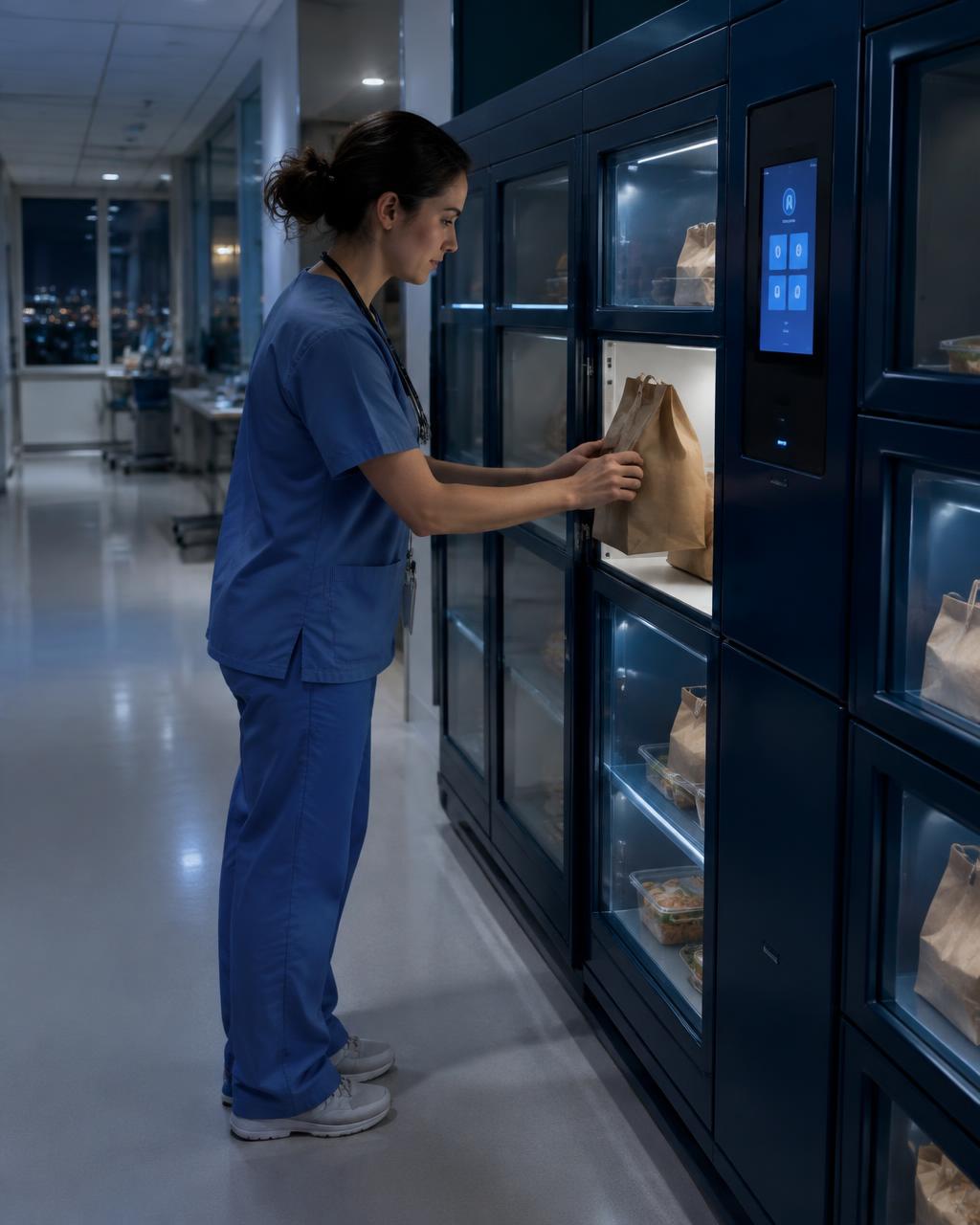 Foodie Locker smart food lockers for Hospitals & Healthcare